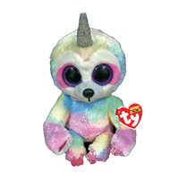 Ty Beanie Boos Plush Toy Cooper The Rainbow Sloth Doll Animal Anime Collection