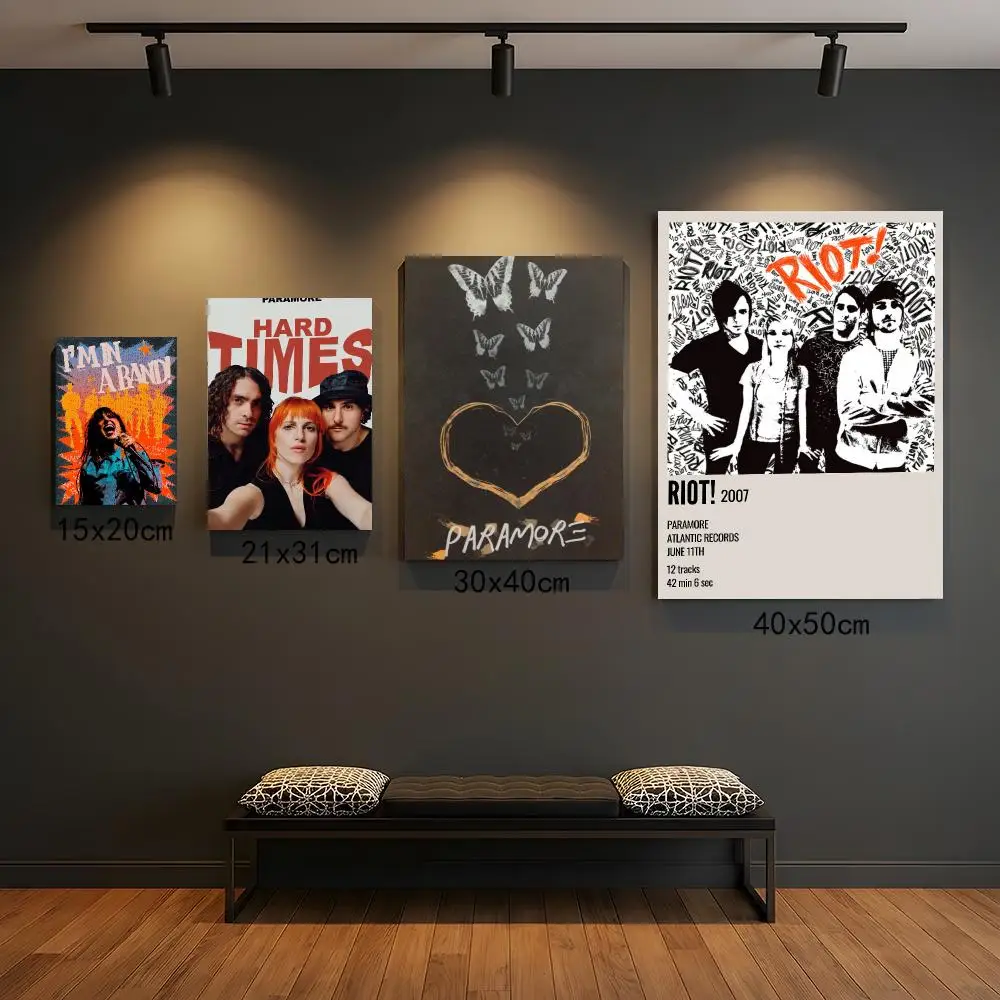 band P-Paramore-E Poster Self Adhesive Wall Decor for Modern Home Cafe Office and Bar