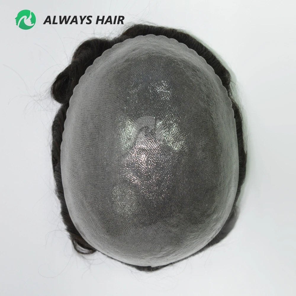 OS28 -Clrearance Sales  Knots Skin Toupee 0.12-0.14mm Hair Patches For Men 130% Hair Density Men's Capillary Prothesis Wig