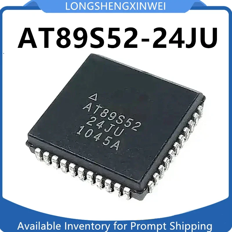 1PCS New AT89S52-24JU AT89S52 Package PLCC-44 8KB Flash Memory/24MHZ Microcontroller Chip Original