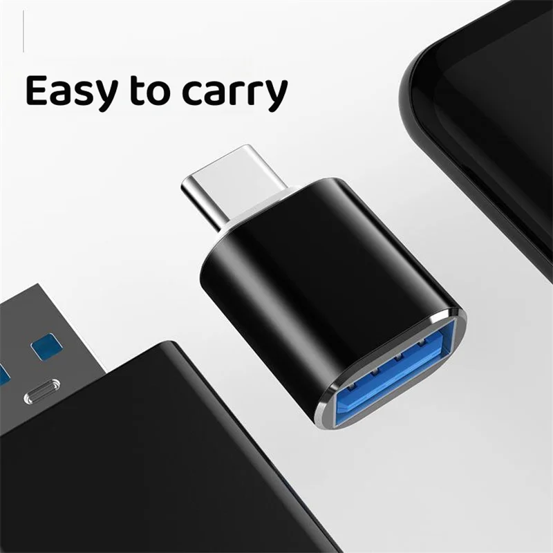 Type C To USB Converter USB 3.0 To Type C Adapter For Computer PC MacBook Mobile Phones OTG USB To USB C Connector With Lights