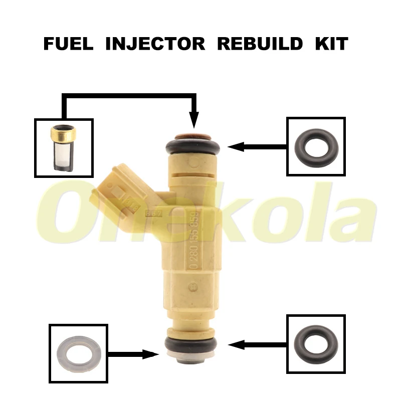 Fuel Injector Service Repair Kit Filters Orings Seals Grommets for 0280155859 ESCORT TRACER MAZDA 2.0L