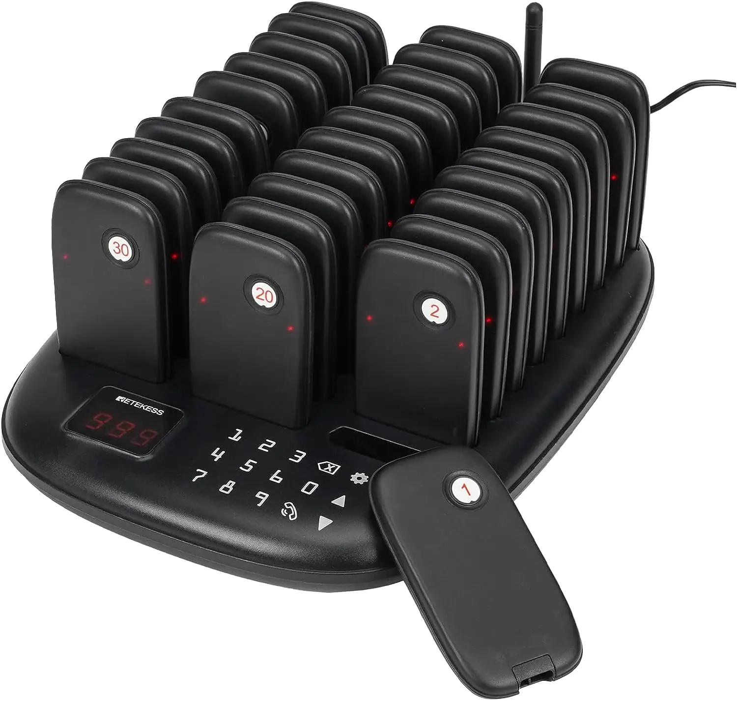 RETEKESS TD175P Drahtloses Restaurant-Rufsystem 30-Kanal Einstellbarer Tastaturmodus Food Truck Café Bar Pager mit Vibrator – Detail 23