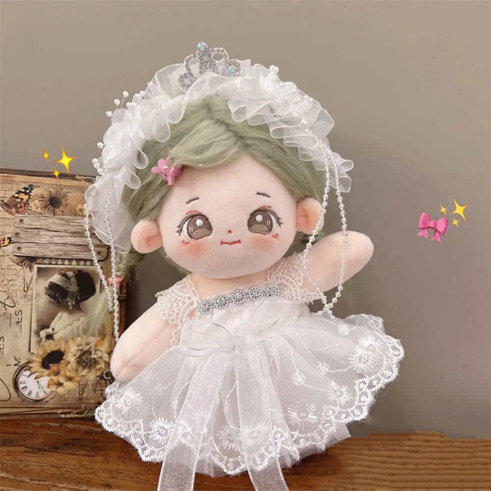 Rok putri 20cm pakaian boneka katun gaun gaya akademis Tanpa atribut pakaian boneka Kawaii DIY pakaian boneka mewah pakaian