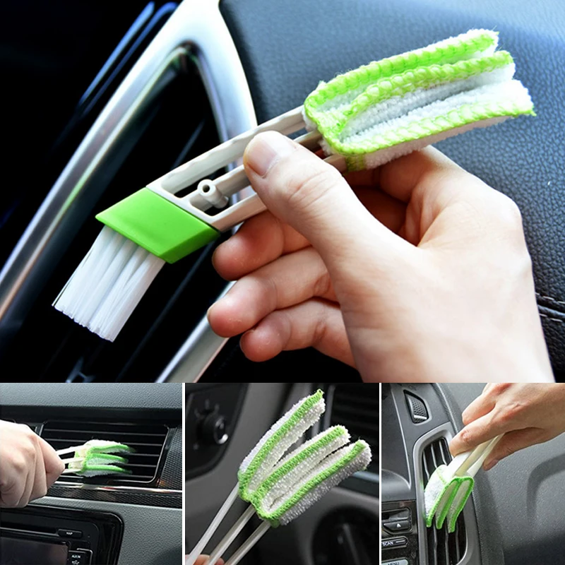 Car Air Conditioner Vent Brush Microfibre Car Grille Cleaner Auto Detailing Blinds Duster Brush Car-styling Auto Accessories