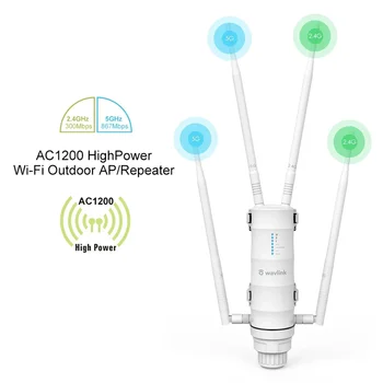 1200 Mbps High Power Outdoor Draadloze WiFi Router AP Repeater Extender Met PoE En High Gain 2,4 GHz 5 GHz Dual Band Antenne S01