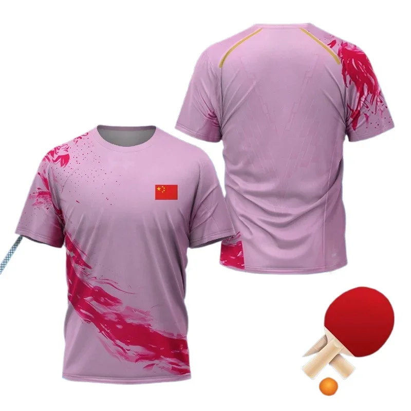 CHINA Dragon Table Tennis Graphic T Shirt for Men Clothing Fashion Badminton Sports T-shirt Ping Pong Jersey Gym Fitness Shirts