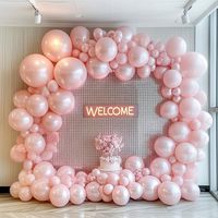 Pearl Pink Balloons Double Stuffed Light Pink Balloon Arch Kit Valentines Day Baby Shower Wedding Birthday Party Decoration