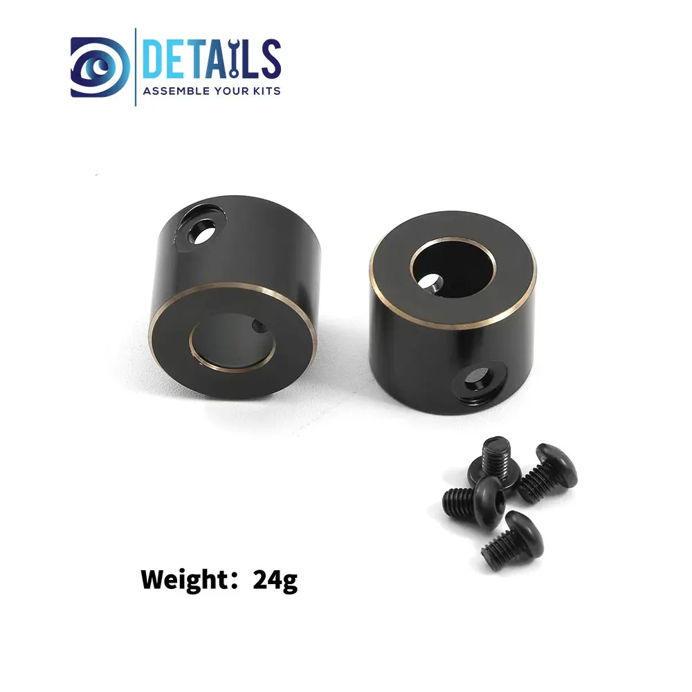 Hobby Details Brass Axle Cover Counterweight for SCX10 PRO (Golden Black)