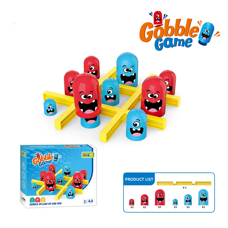 

Новая настольная игра Tic Tac Toe Big Eat Small Gobble, интерактивные развивающие игрушки для родителей и детей для детей, рождественские подарки, семейные игры