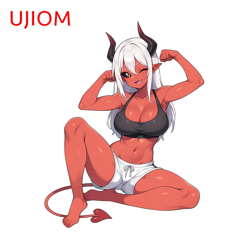 UJIOM ملصق حائط مغر للصقوق جميل عصري فني أنيق رسومات من الفينيل مناسب للأسطح الملساء