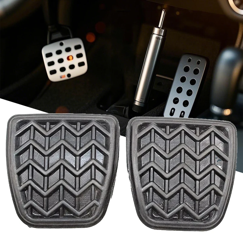 

For Toyota Camry XV30 XV40 Corolla E120 E130 Yaris XP10 FJ Cruiser RAV4 XA20 Scion Rubber Brake Clutch Foot Pedal Pad Cover 2PCS