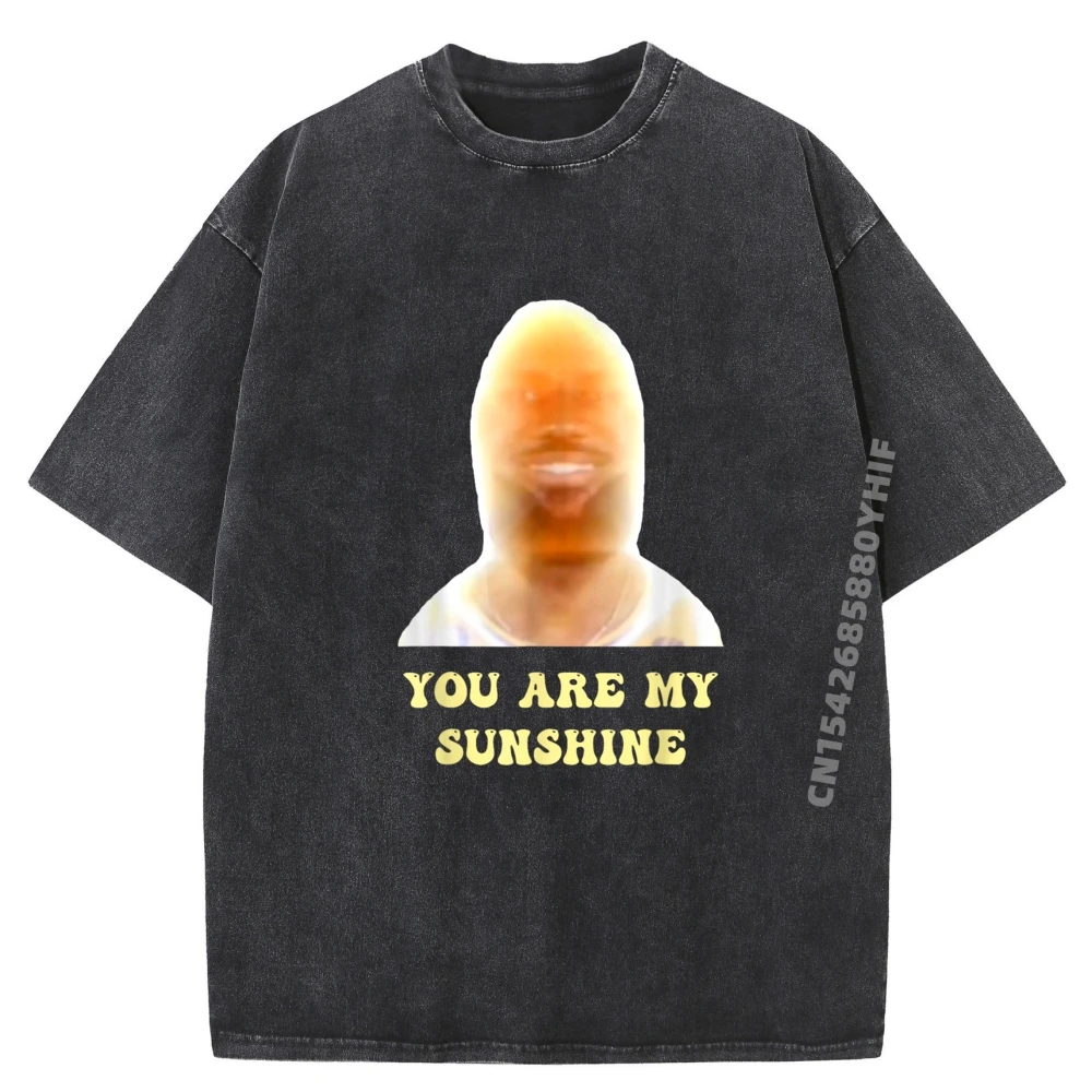 

Funny Meme You Are My Sunshine Funny Joke For Men And Women Plain Shirt Men's Clothing Casual Washed Shirt