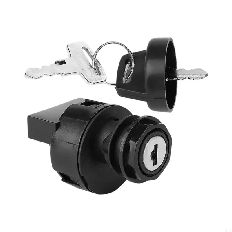 UTV Motorcycle Start Lock 6 Pin 3 Position, Black ABS Metal Housing with Two Keys for Vehicle Start Control Repair and H9EE