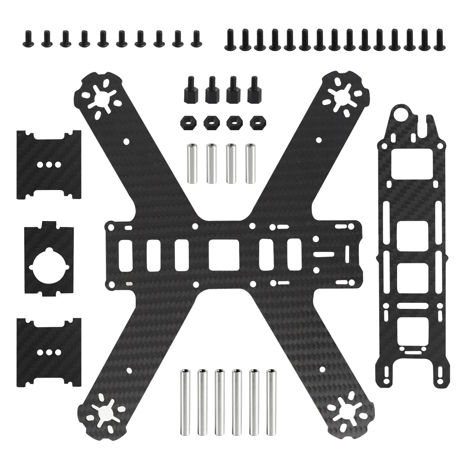 Carbon FPV Frame Kit, Racing Crossing, Mini Drone Quadcopter, LS-210 QAV210, 210mm