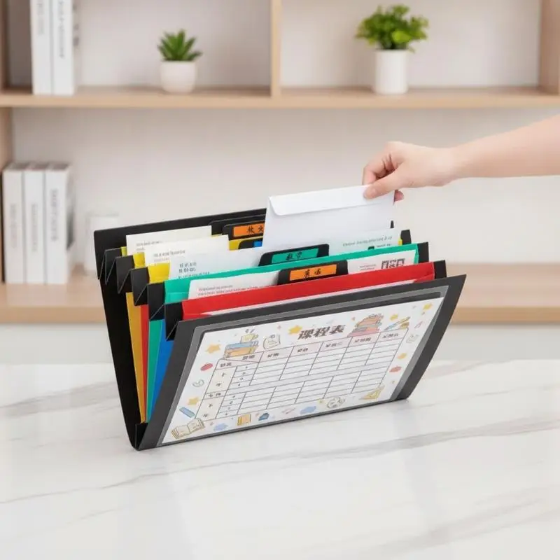 Wall‑Mounted Classification Hanging File Organizer, Long‑Size Bond Paper Folder Document Storage for Office Paper Sorting
