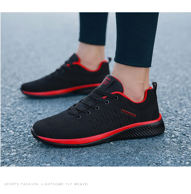 Breathable Sport Athletic Lightweight Men Sneaker Casual Men Running Walking Knit Shoes Fashion Sneakers