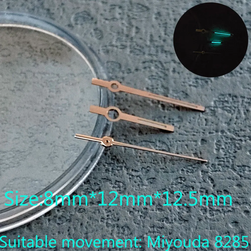 Lancette dell'orologio Miyouda8285 mani blu lancette luminose accessori per orologi di seconda mano lancette dell'orologio lancette argento una parte