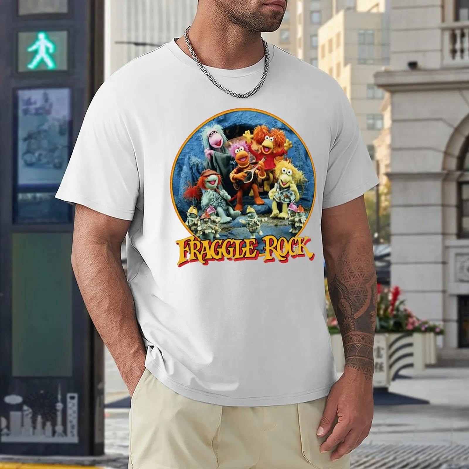 Fraggle Rock Vintage For Sale Evangelio Tshirt Creative T-shirt Harajuku Campaign  Novelty Travel USA Size