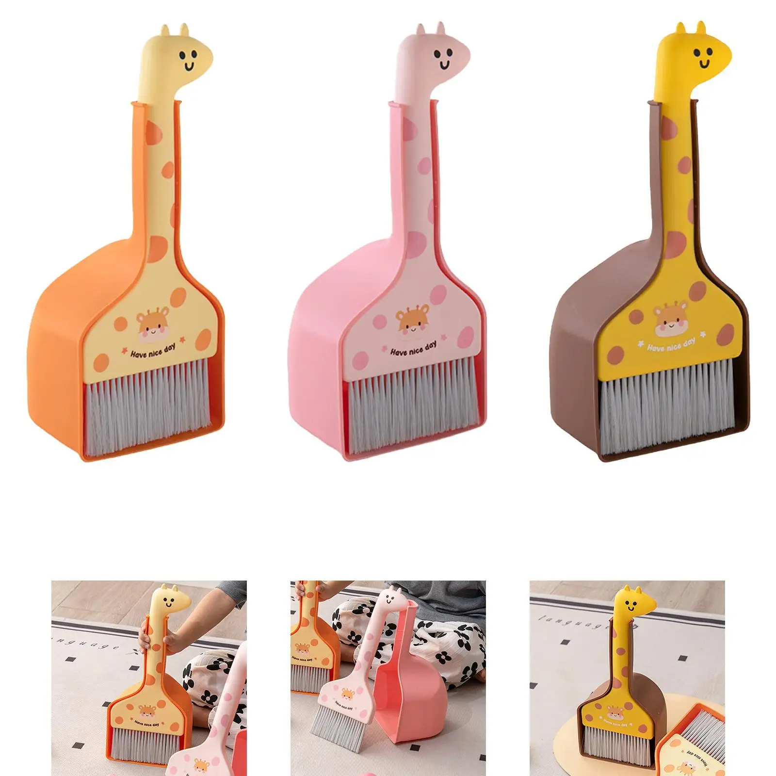 Kids Broom and Dustpan Set Little Housekeeping Helper Set Toddlers Cleaning Toys Set Small Broom and Dustpan Set for Boys Girls
