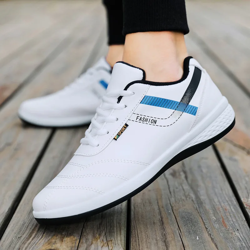 Men Tennis Shoes Spring Autumn Waterproof Walking Sneakers Leisure Male Leather Sports Shoes Non-Slip Footwear Chaussure Homme