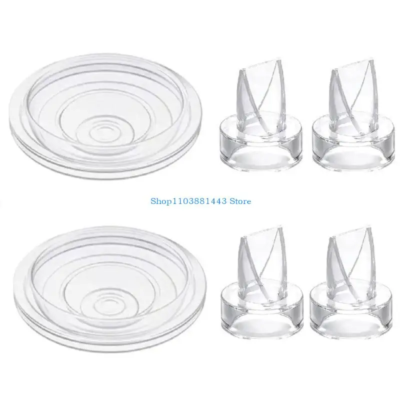 

Q6RE 6pcs Duckbill Valves & Silicone Diaphragm set Breast Silicone Duck Mouth & Diaphragm Combination for Breast