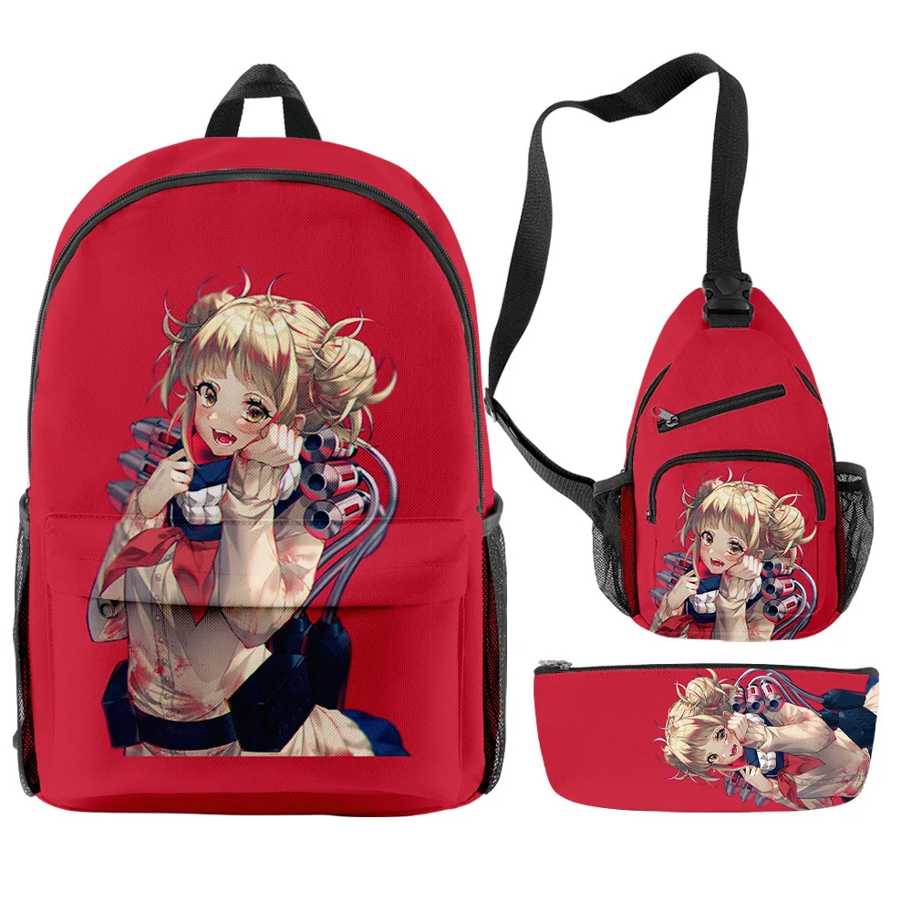 Classic Creative Anime My Hero Academia 3D Print 3pcs/Set pupil School Bags Trendy Travel Laptop Backpack Chest Bag Pencil Case