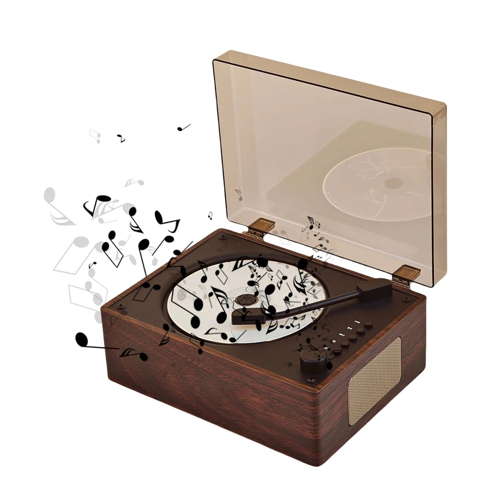 

Ретро CD-плеер с перезаряжаемой поддержкой CD BT USB 3,5 мм AUX Портативный CD-плеер Bluetooth-совместимый 5.0 Настольный CD-плеер для телефона