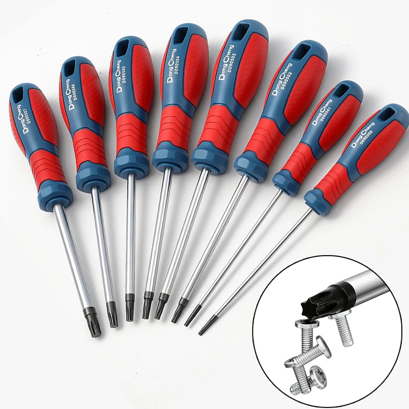 

8PCS Magnetic Torx Screwdriver Set (T8,T10,T15,T20,T25,T27,T30,T40), CR-V Anti-Rust Coated Shank for Precision Repair.