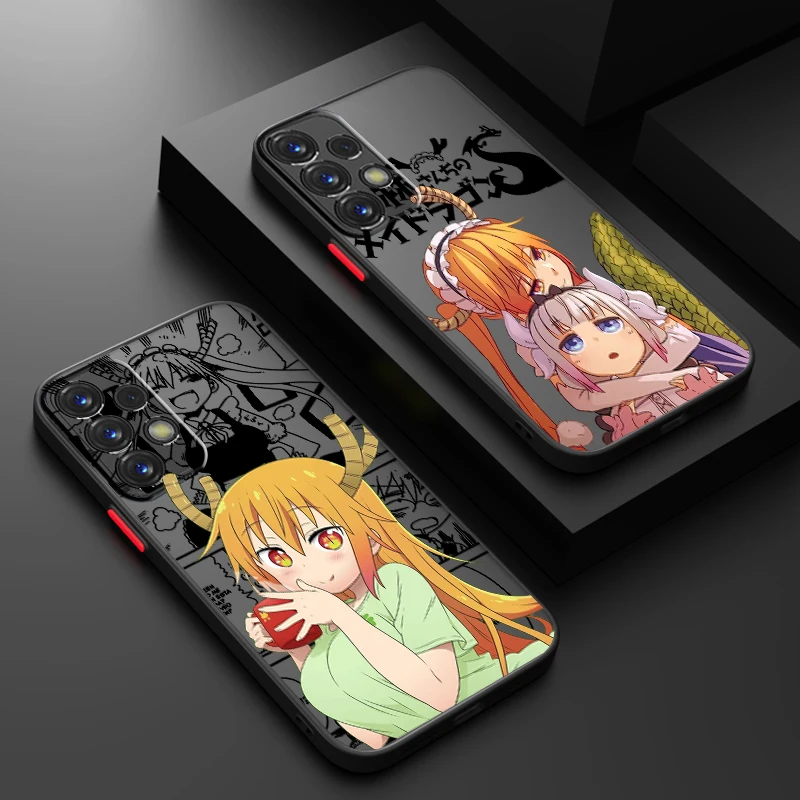 Miss Kobayashis Dragon Maid Cool Art Frosted Translucent For Samsung Note 20 A35 A03 A54 A31 A22 A34 A14 A24 A04 A55 5G TPU