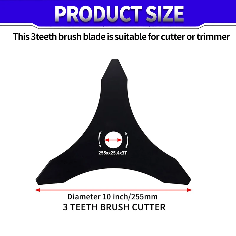 3T Lawn Mower Blade Garden Tools Universal Brushcutter Blade Gasoline Grass Trimmer Brush Cutter Accessories Blades Tool Parts