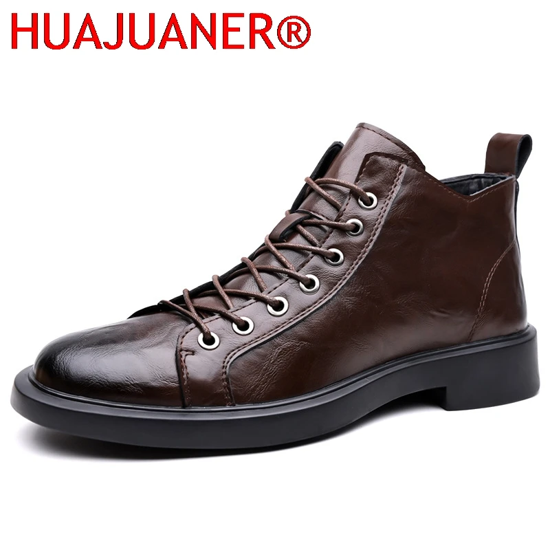 

2026 New Men's Handmade Leather Loafers Boots Fashion Ethnic Style Casual Shoes Comfortable Lightweight Breathable Mens Boots