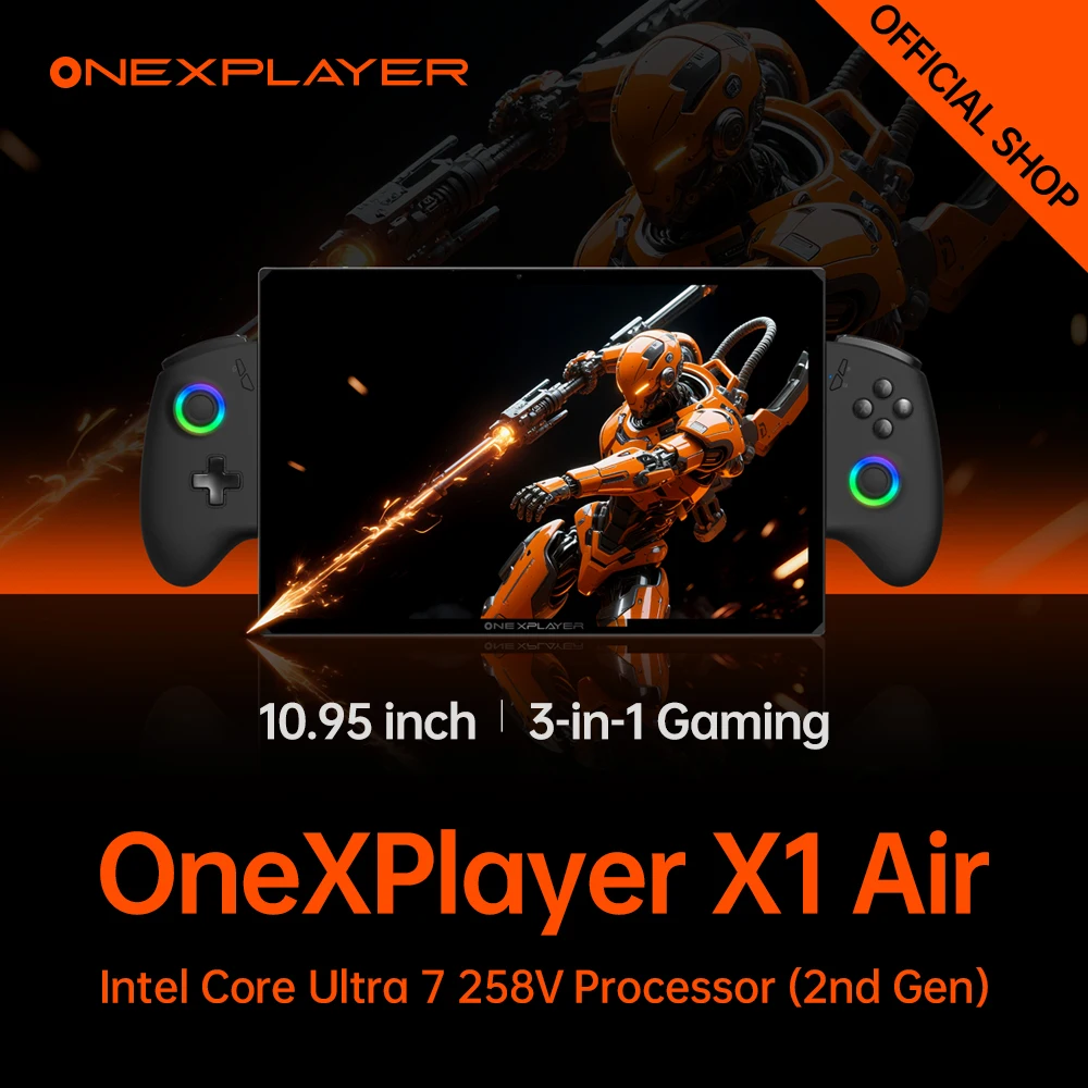 كمبيوتر OneXPlayer X1 air المحمول الجديد 3 في 1 للألعاب والخالق مع فتحة SSD صغيرة قابلة للتوسيع كمبيوتر محمول للألعاب