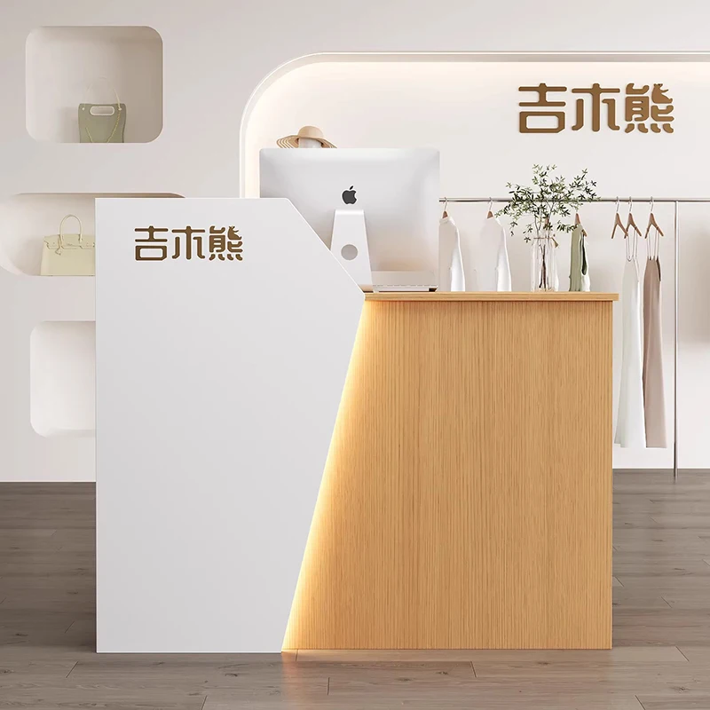 Customized Design Reception Desk Unique Style Modern Storage Reception Desks Glamour Trendy Bancone Per Negozio Office Furniture