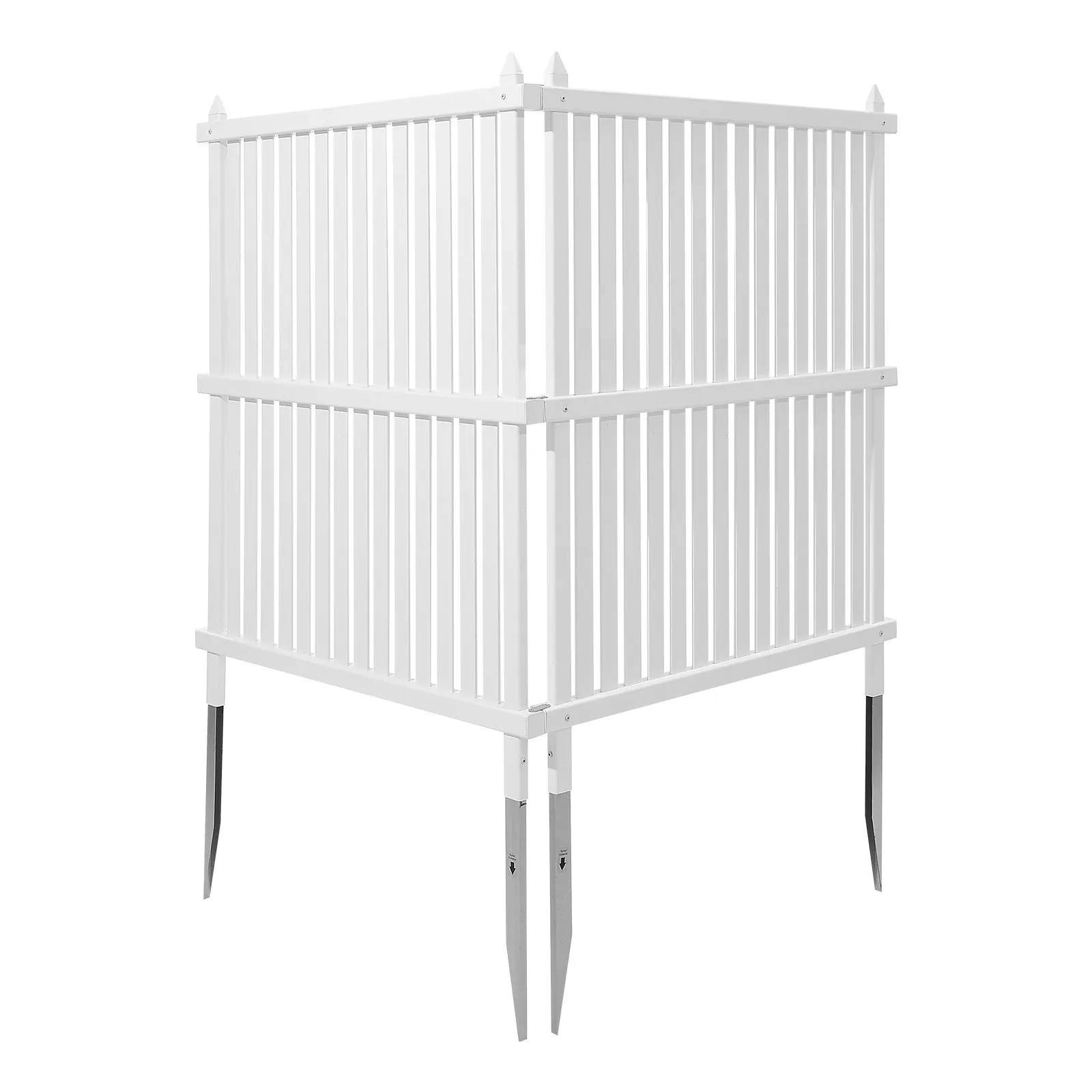 

Двухпанельный уличный экран для конфиденциальности, 36 x 45 дюймов, ограждение для кондиционера с 19,7-дюймовыми колышками для крепления к земле, защитный экран для бассейна, полоса для ограждения