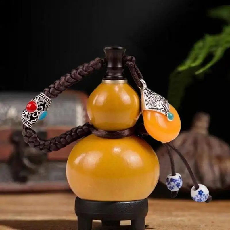 Gourd Style Water Bottle Gourd Bottle Decorative Bottles Leakproof BottleLarge Capacity With Braided Bottle For Decoration