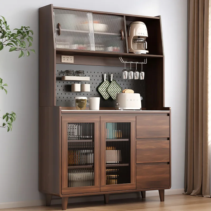

Solid Wood Dining Cabinet, Modern And Minimalist Living Room Wine Cabinet, Tea Cabinet, Kitchen Storage Cabinet