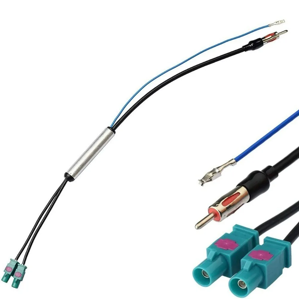 Car Special Radio Antenna Extension Cable AM/FM Audio Radio Signal Amplifier Booster Cable Dual Fakra Aerial Adaptor Auto Parts