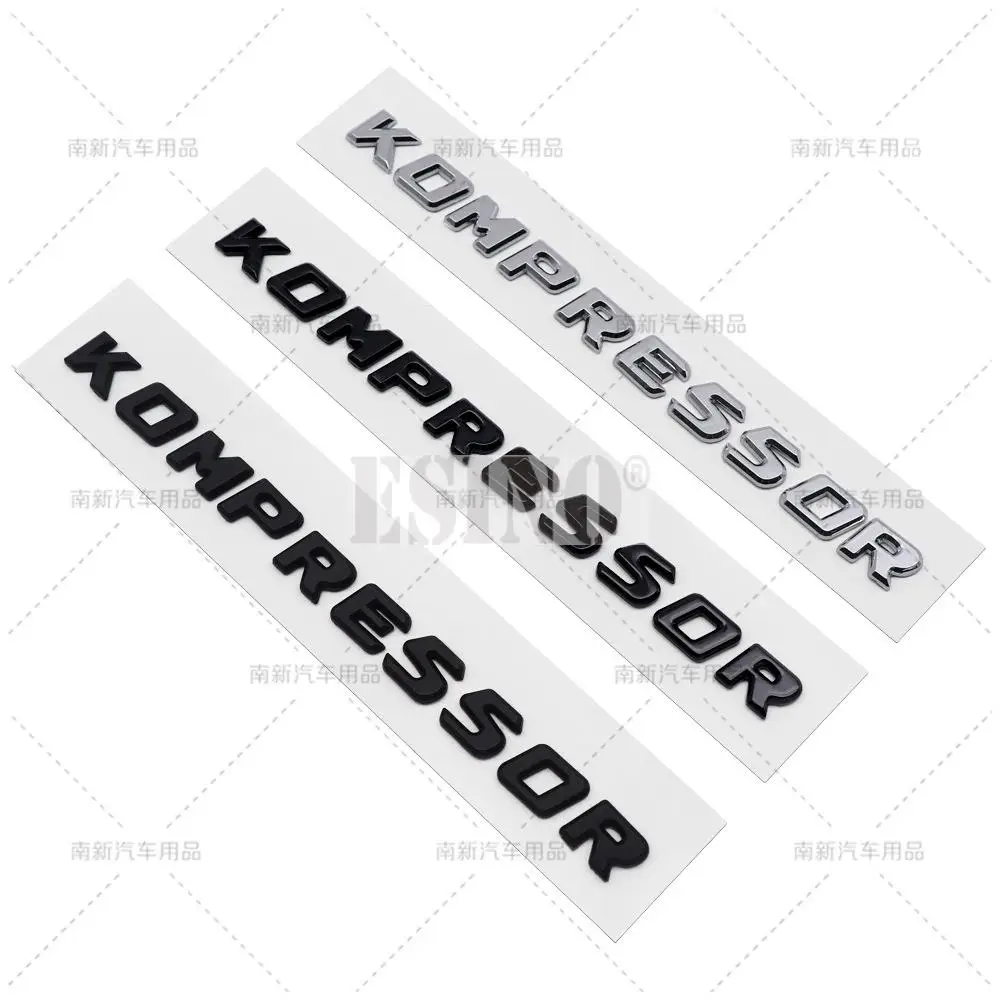 Emblema 3D Kompressor ABS, Adhesivo para Coche, Calcomanía para Mercedes Benz C200 C260 C300 E2060 E300
