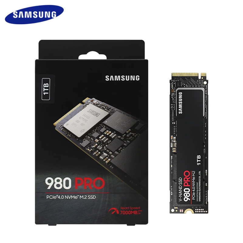 Imagem -03 - Samsung-disco de Estado Sólido Interno Disco Rígido para Desktop Dissipador de Calor Pcie Geração 4.0x4 M.2 Nvme m2 980 Pro 500gb 1tb 2tb