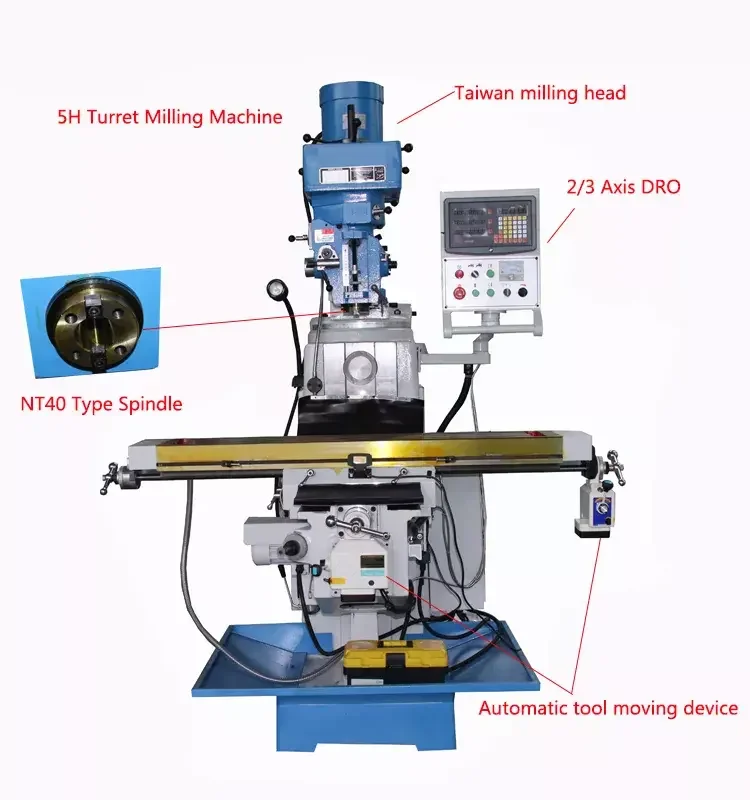 Commercial direct sales high-precision 5h universal vertical turret milling machine