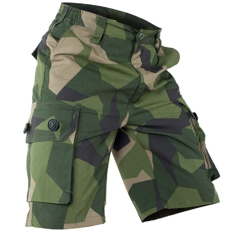 Camouflage Shorts Men's Workwear Pocket Loose Plus Size Five Quarter Pants Casual Summer Quick Drying Shorts Outdoors Travel
