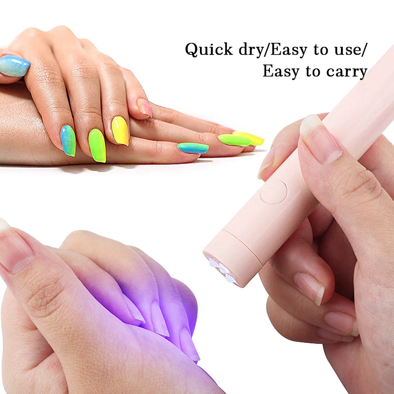 Portable Nail Dryer Lamp UV LED Nail Light For Curing All Gel Polish USB Rechargeable Quick Dry Manicure Machine Nail Art Tools