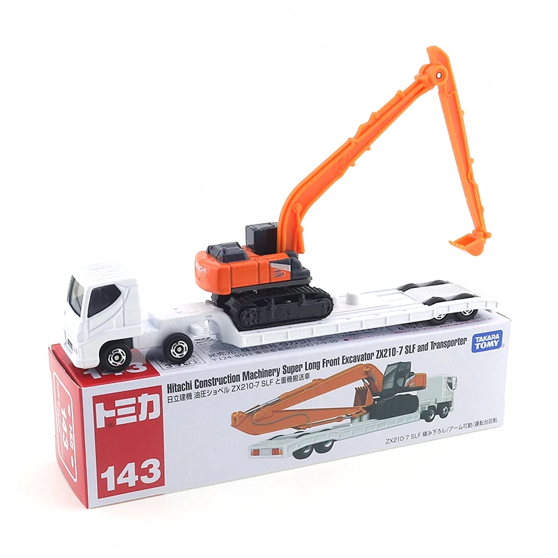 

Длинный тип Tomica No.143 Hitachi Строительная техника ZX210-7 SLF Транспортный автомобиль из металлического сплава Модель автомобиля Игрушка для мальчиков в подарок