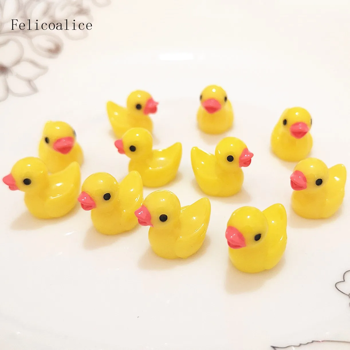 10 pièces 3D Mini mignon canard mouton/chèvre animaux Miniature Figurine ornements pour la décoration de jardin à la maison