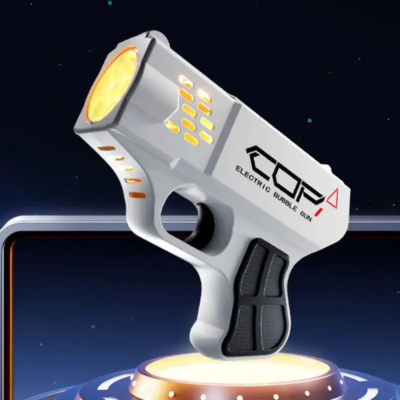 เครื่องทำฟองสบู่แบบมือถือ ชาร์จด้วย USB สำหรับเด็ก ของเล่นปืนฟองสบู่รุ่นใหม่