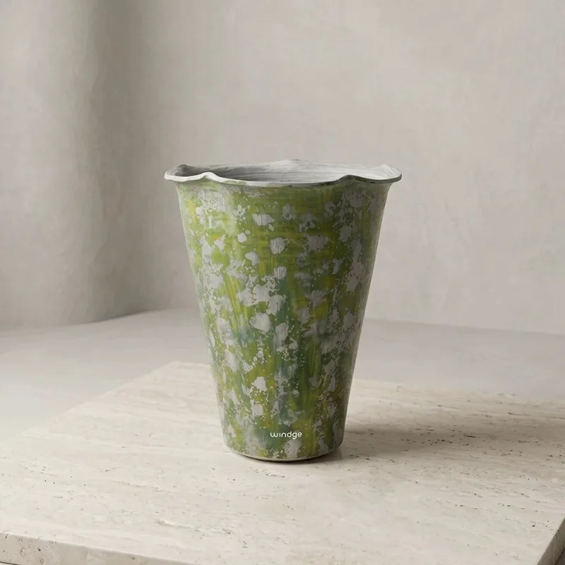 Ceramic Flower Pots Artistic Moisture-retaining Flower Pots Retro Luxury Planters With Drainage Hole Rustic Garden Supplies