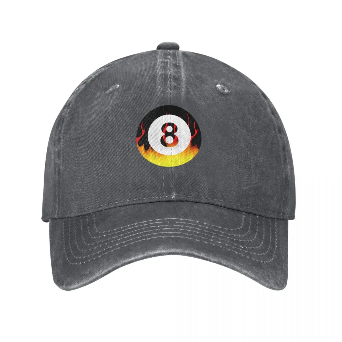 Fiery 8 Ball Baseball Cap |-F-| New In The Hat Hat Baseball Cap For Women Men's