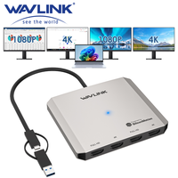 WAVLINK Quad Display Adapter with SM768 Chip HDMI 5Gbps Data Transfer Speed Universal Docking Compatible with M1/M2/M3/M4 Mac