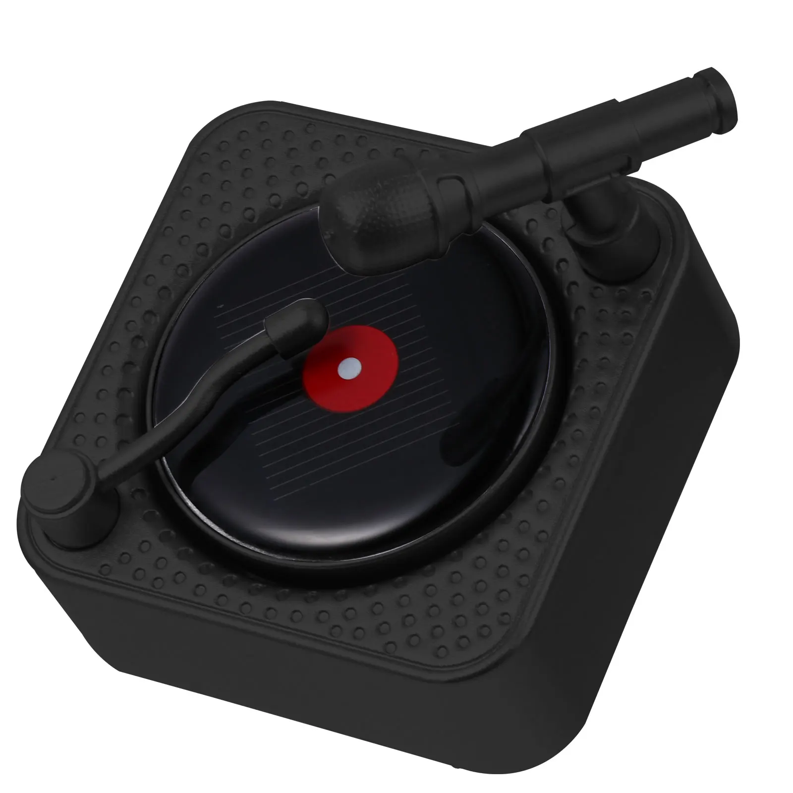 

Solar Powered Phonograph Shaped Aromatherapy Diffuser Black Abs Car Air Freshener Refillable Inner Essential Oil Decor
